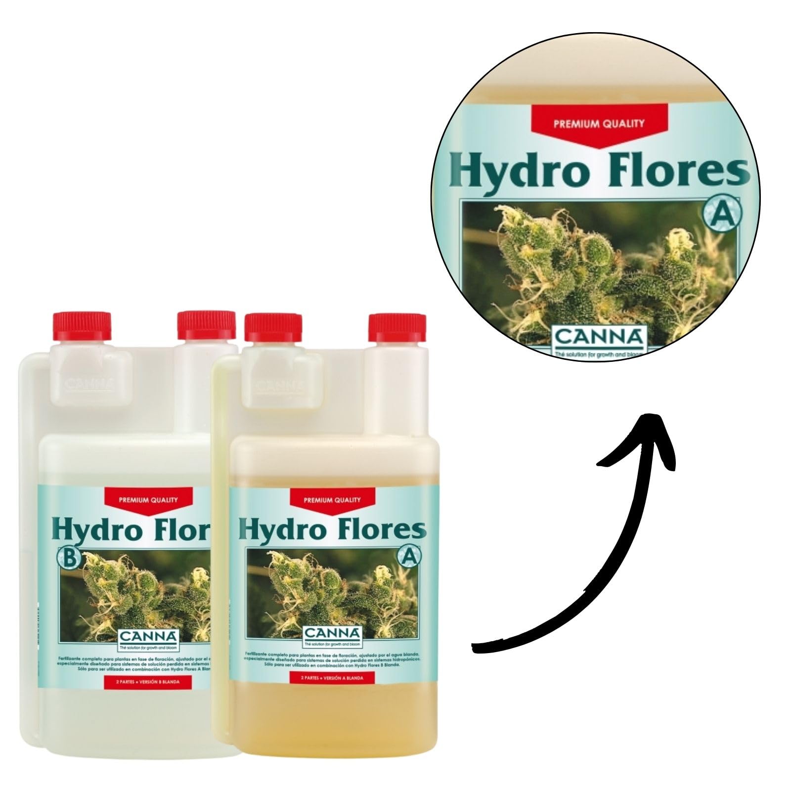 Weedness Canna Hydro Flores A&B 5 litrów - faza kwitnienia hydrokultury nawóz nawóz do hydrokultury nawadnianie nawóz płynny organiczny Grow Bio nawóz naturalny