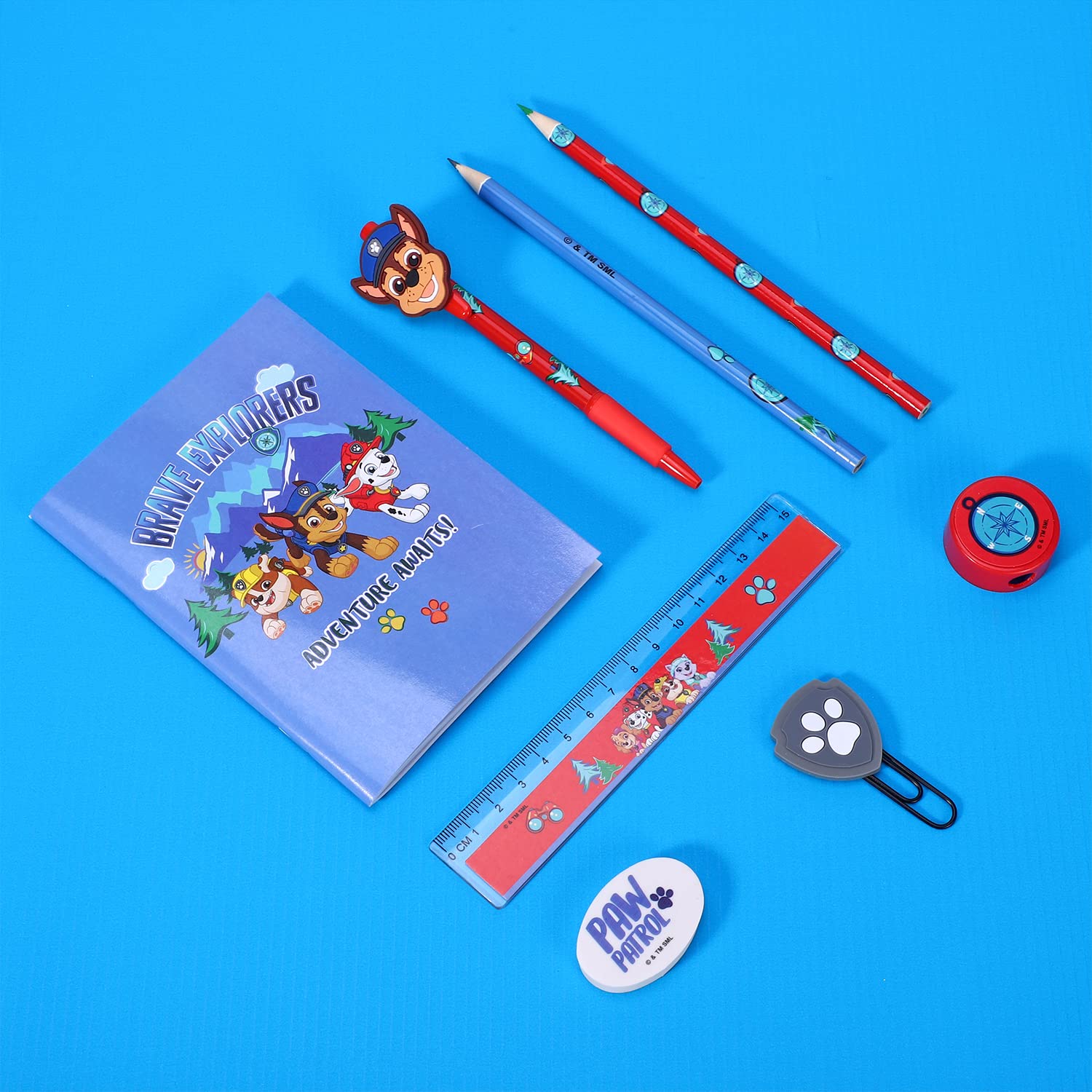 CERDÁ LIFE'S LITTLE MOMENTS Paw Patrol 9pcs Transparent Filled Pencil Case Stationery Set Waterproof Boys Girls Kids Children School Travel Exam - Image 3