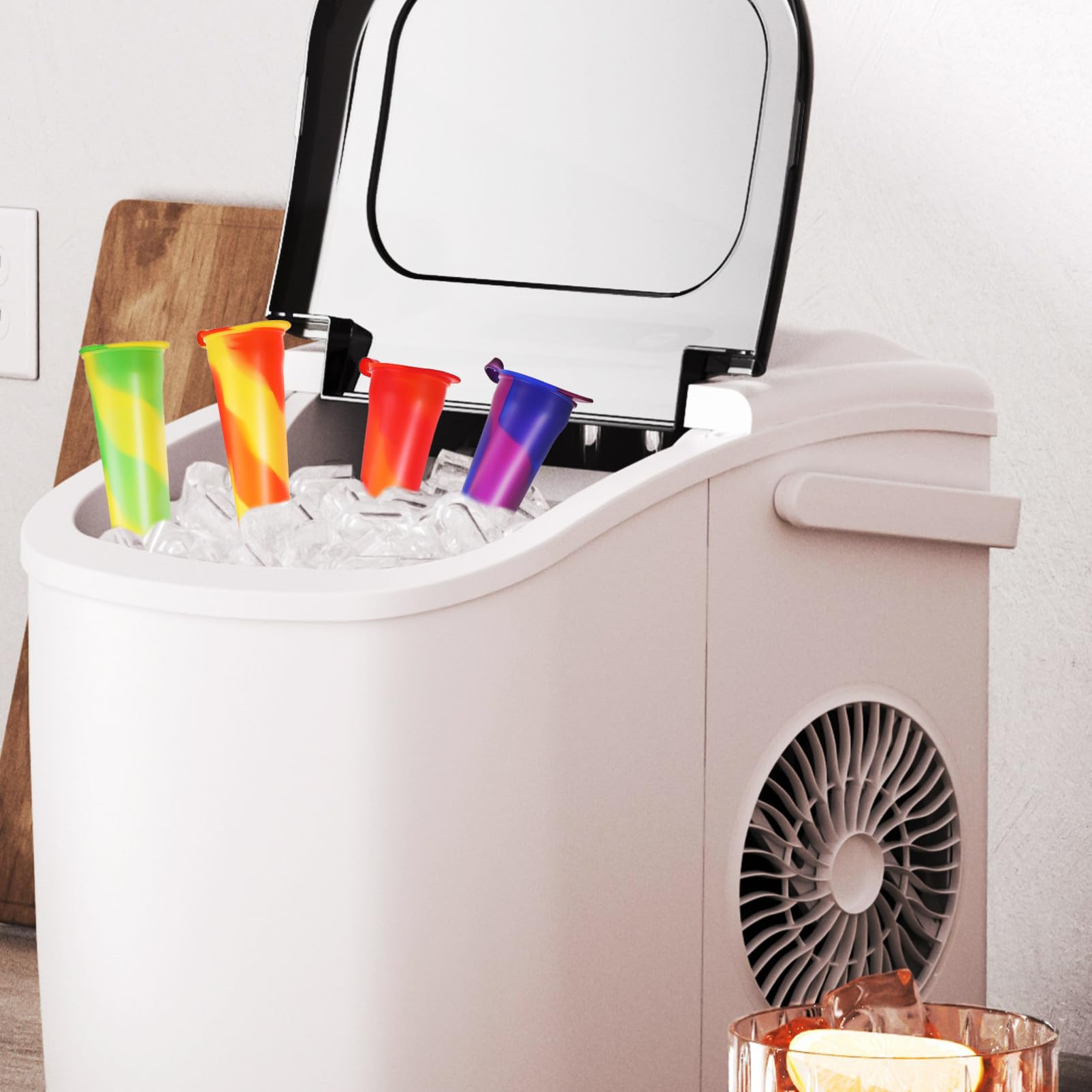 Moule à Glace en Silicone 12 Pièces, Design Monobloc