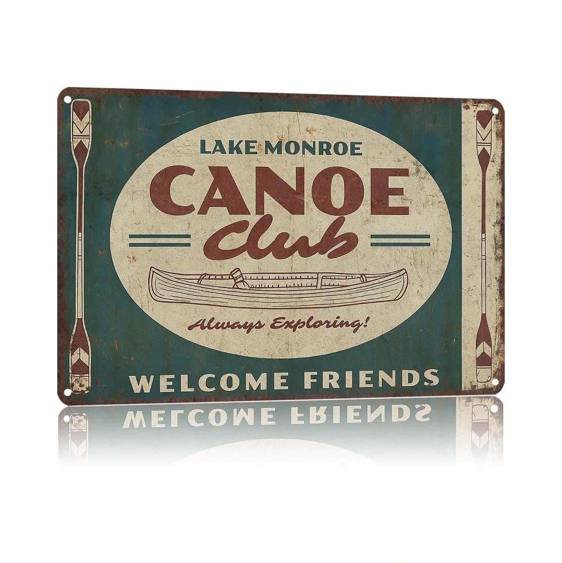 KWQDOZF Funny Metal Signs Poster 8x12inch Canoe Club Aluminum Sign Wall Art For Home Room Bedroom Office Decor