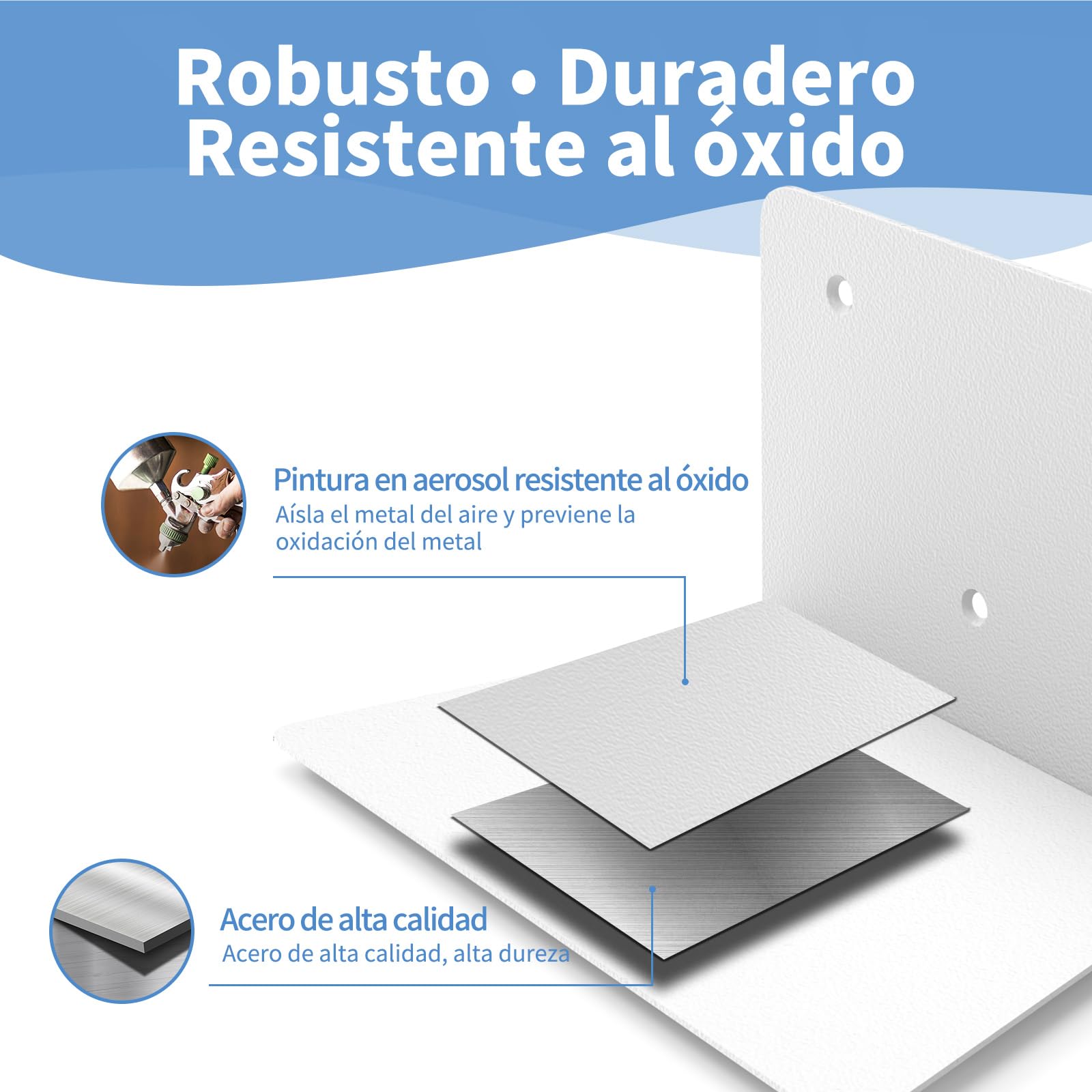 FENTEC Estantes de Libros Flotantes para Pared, Estantes de Libros Invisibles de Alta Resistencia, Estante de Libros de Metal Oculto para Decoración de Dormitorios y Oficinas, Juego de 6, Blanco
