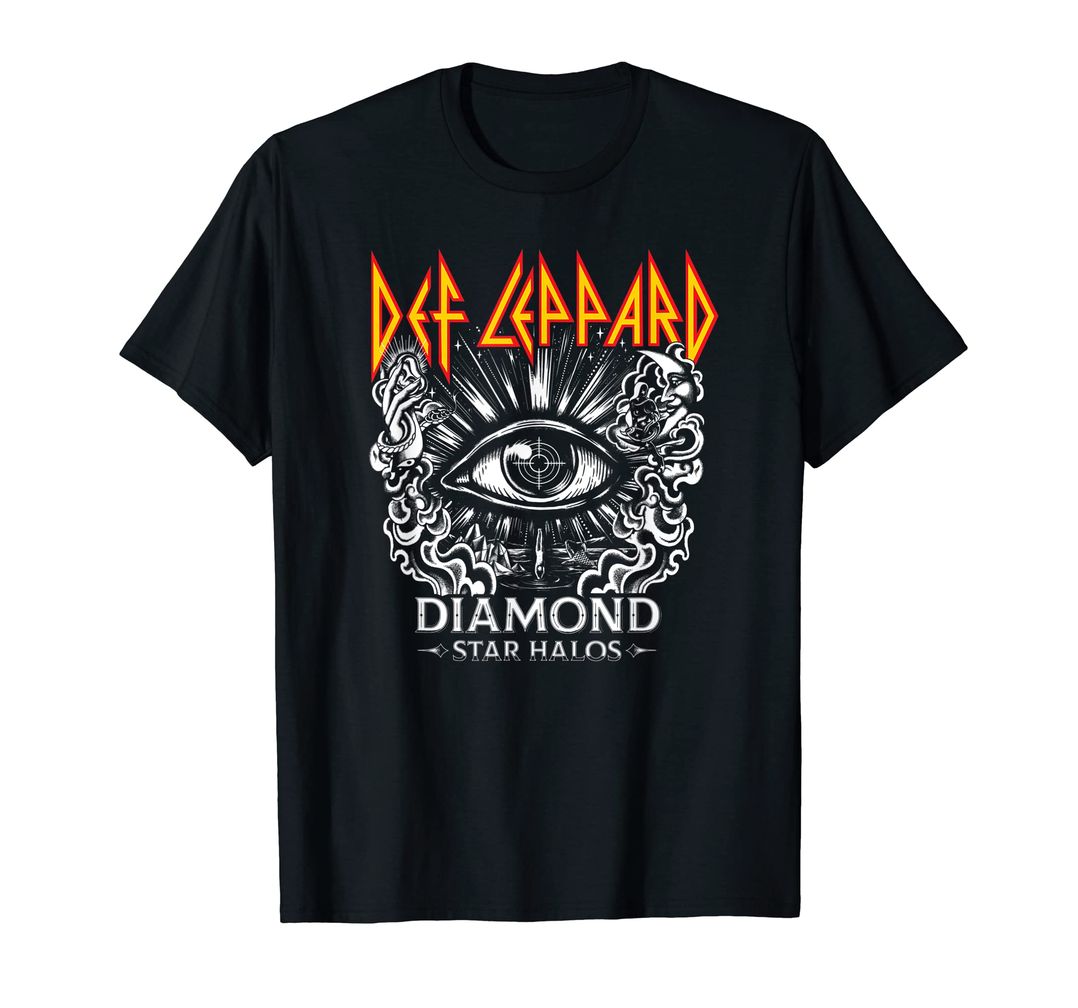Def LeppardStar Halos T-ShirtOEKO-TEX STANDARD 100