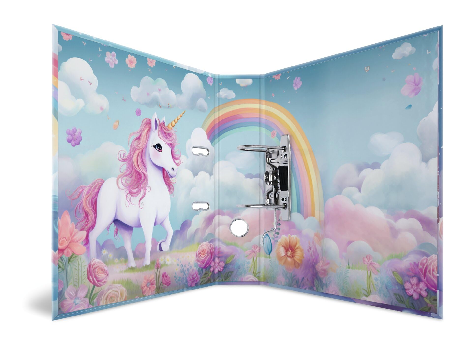 HERMA A4 Lever Arch File Happy Unicorn, 70mm Spine, Heavy Duty Folder with Animal Motif, Glossy Finish & Inner Print - Image 3