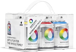 Montana Colors Pack 6 MTN Water Based Workshop, Blue/Green/Red/Yellow, 100 ml (Paquete de 1)