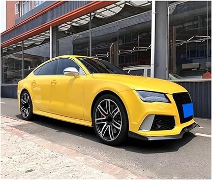 Compatible For Audi A7 S7 RS7 2011 2012 2013 2014 2015 Carbon Fiber Front Bumper Diffuser Lip Spoiler Car Accessories(4 PCS)