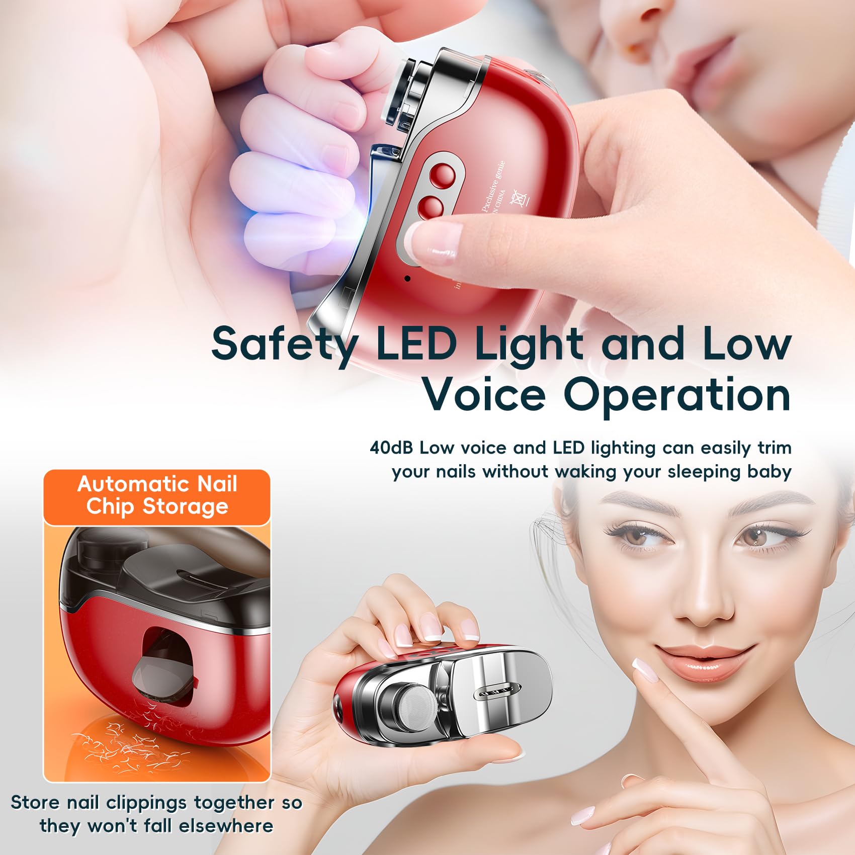 Amazon.com : Electric Nail Clipper-3 in 1 Baby Nail Trimmer with