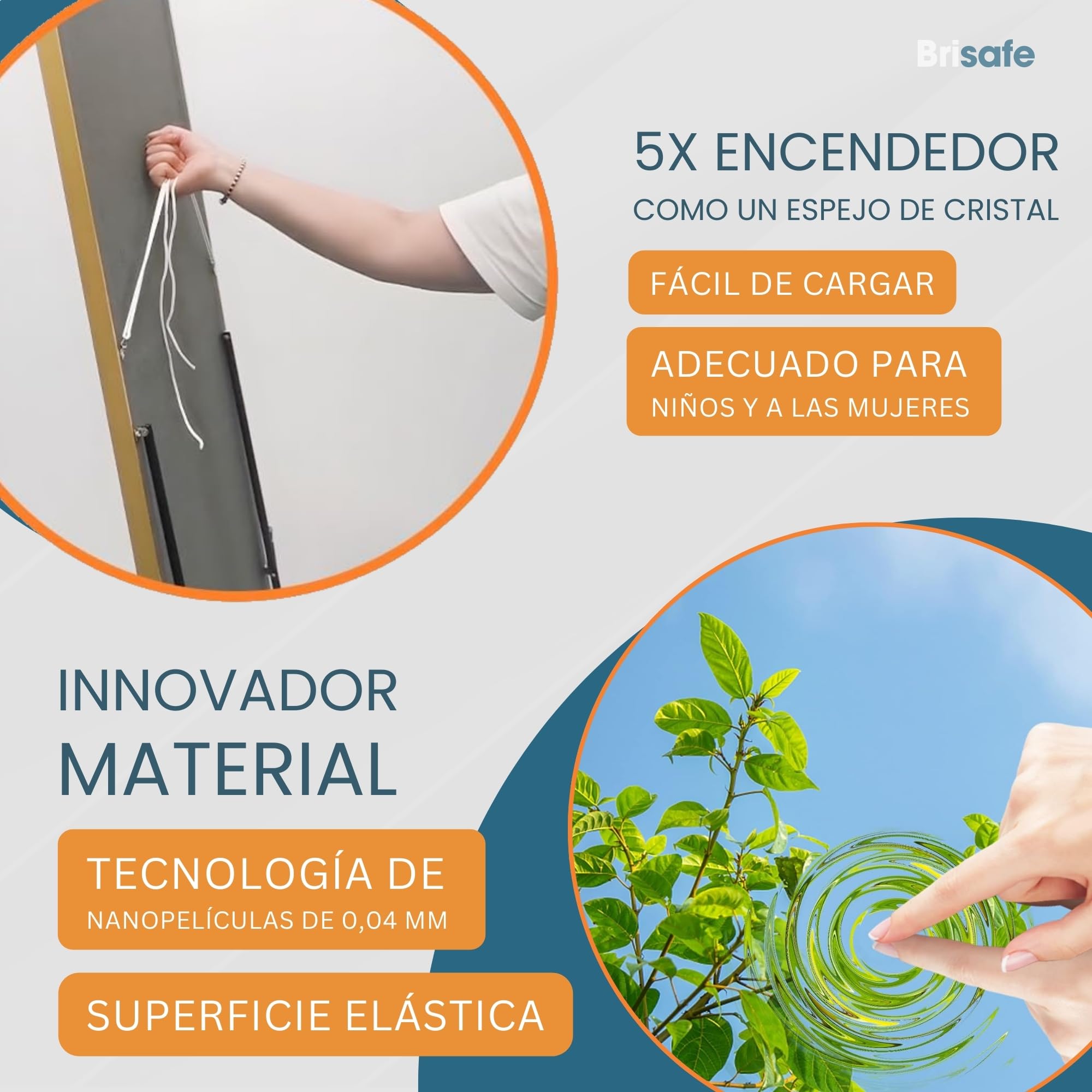 brisafe Espejo de Pared de Cuerpo Entero, irrompible y Moderno, Espejo de 160 x 50 cm Grande para Colgar, Marco de Aluminio Fino en Negro, irrompible y Ligero