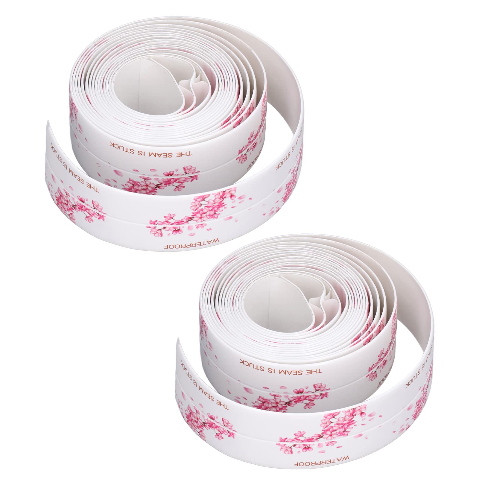 Self Adhesive Caulking Strip, 2Pcs Tape with Beautiful Patterns for Kitchen for Bathroom
