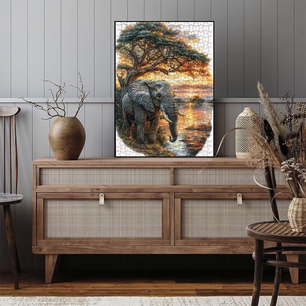 Puzzle dla dorosłych, 5000 elementów, 5000 elementów, motyw drzew słoni, klasyczne puzzle, wymagające gry rodzinne, do dekoracji domu i prezentów DX0YL2-182