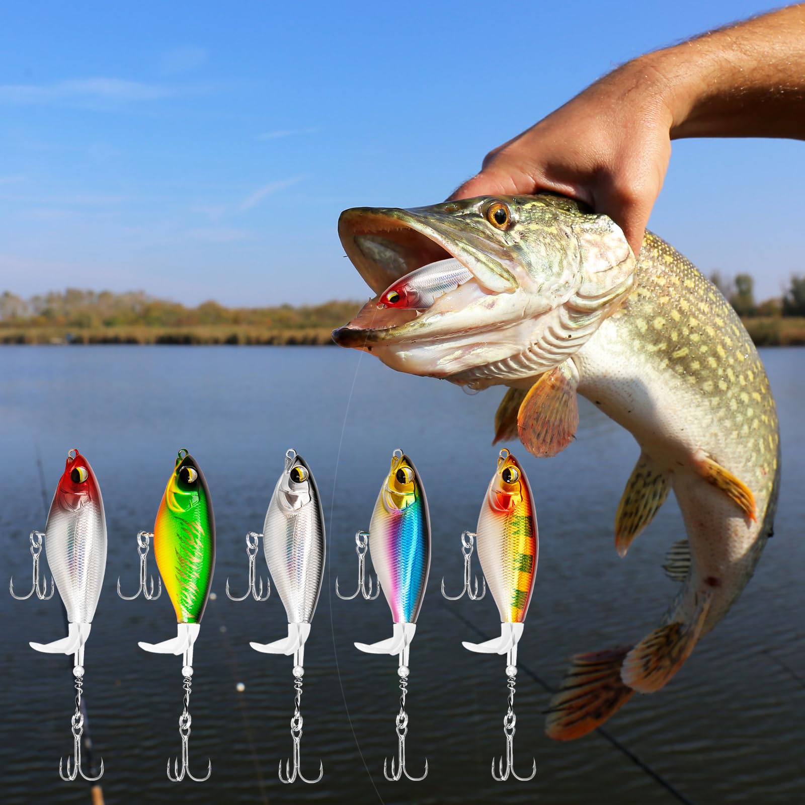 Wobler przynęta na szczupaki, szczupaki, 9,2 cm, 12 g, 5 sztuk przynęt na ryby górne wody, pływające przynęty na sumy basowe, szczupaki, bigbait, przynęta na szczupaki, przynęta Big Bait do łowienia
