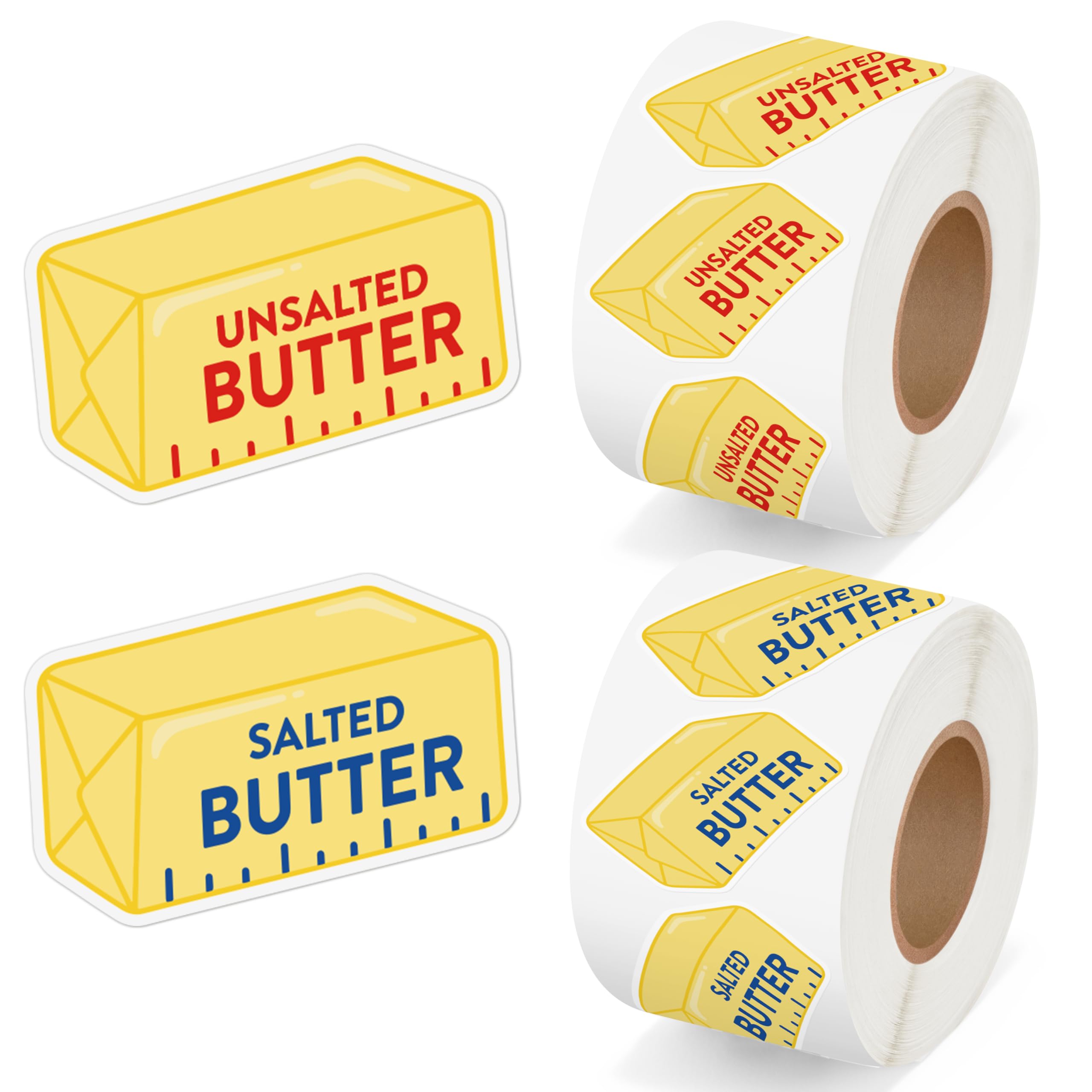 Funny Salted Unsalted Butter Sticker for Food Lover Craft Gift