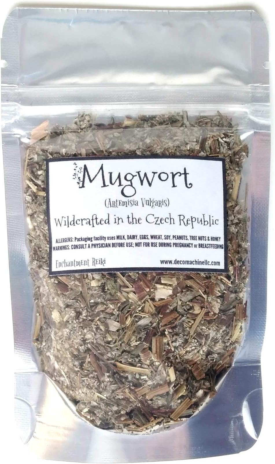 Enchantment Reiki Charged Mugwort Artemisia Vulgaris Wildcrafted in Czech Republic Loose Leaf Dried 0.5 oz bag Small Sample Tea