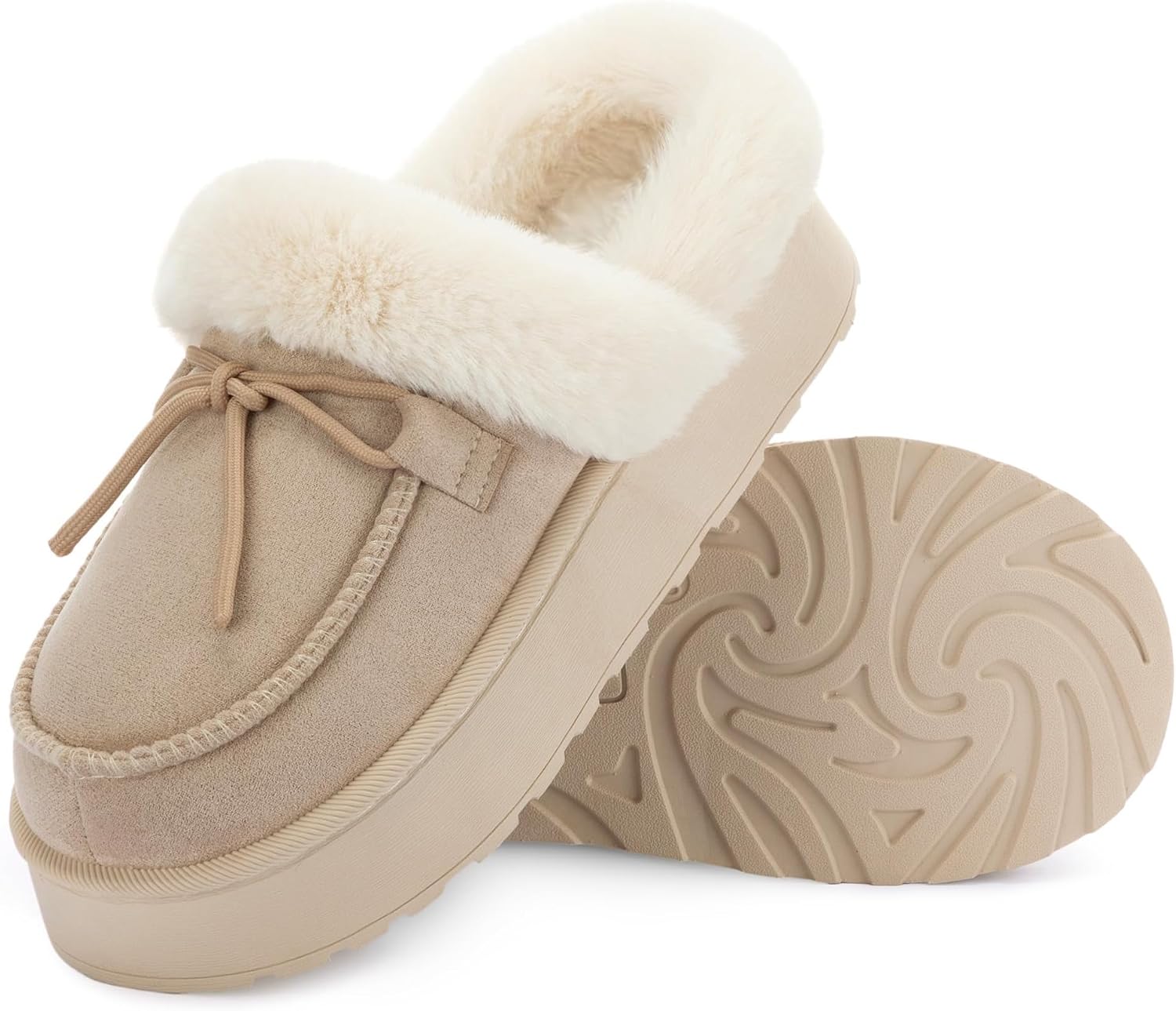 RockDove Women's Microsuede Moc Toe Platform Slipper