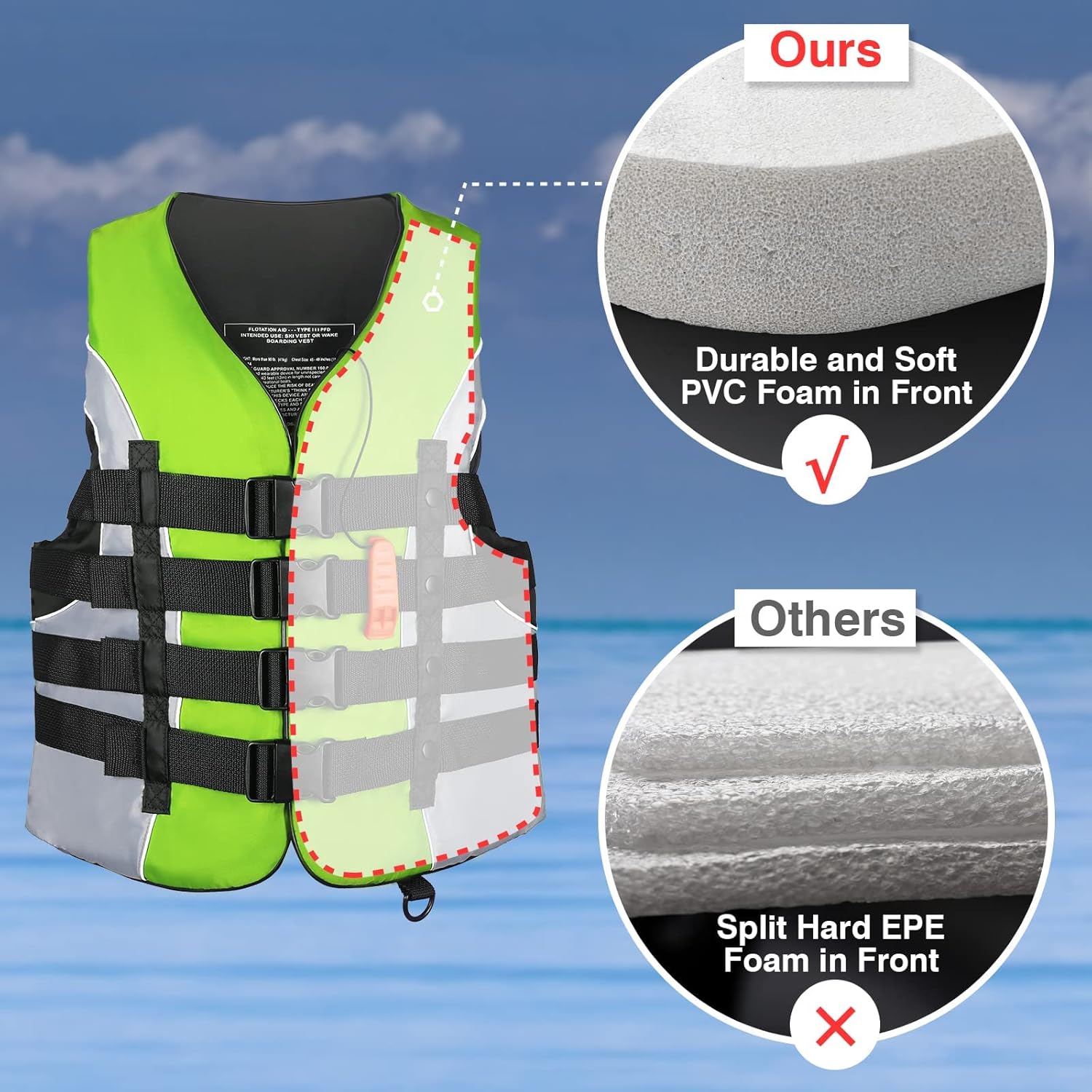 Leader Accessories Adult Universal USCG Approved Vest