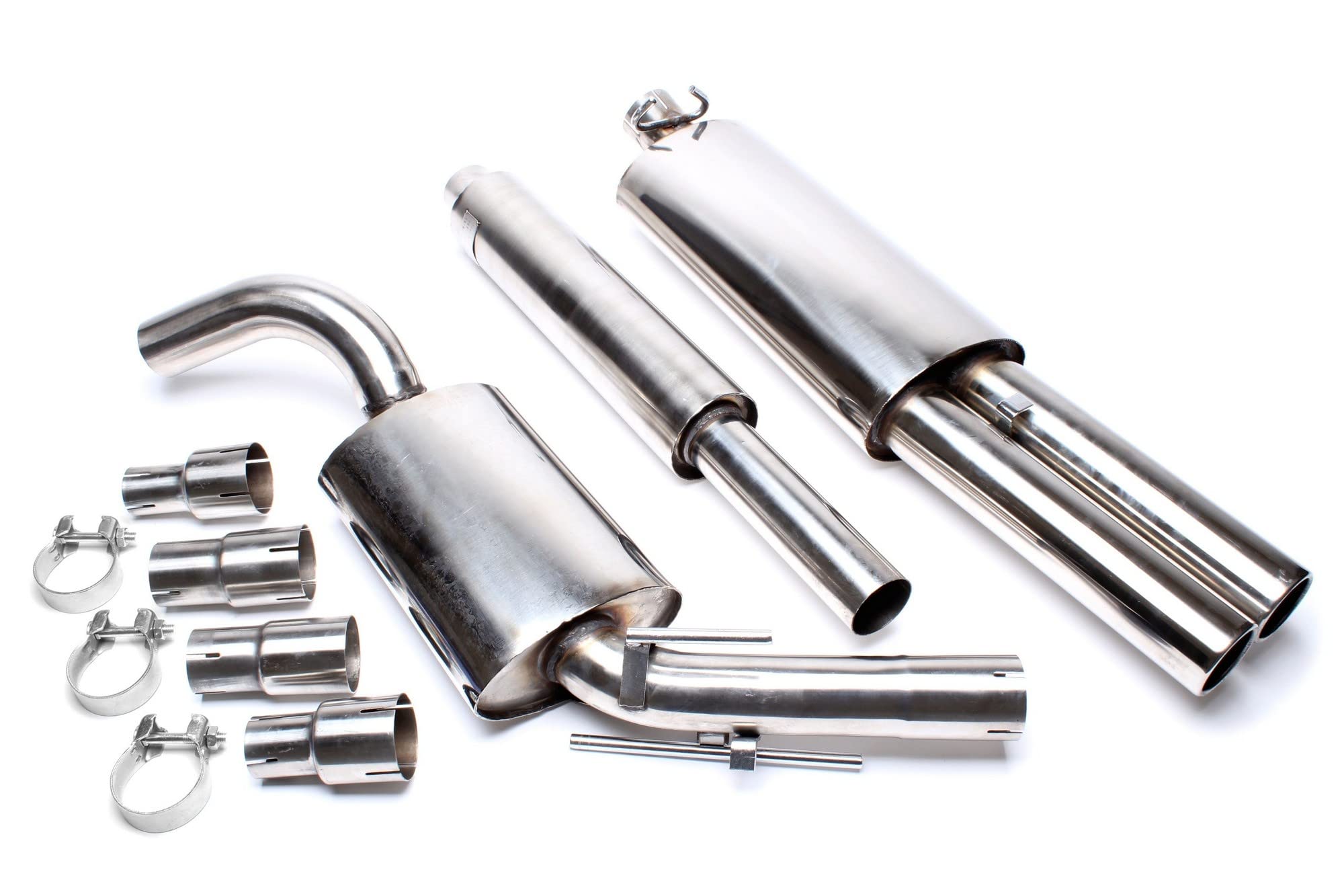 TA Technix Auspuffanlage ab Kat für VW Golf II 1.3‑1.8 GTI, 2x76mm, NEU