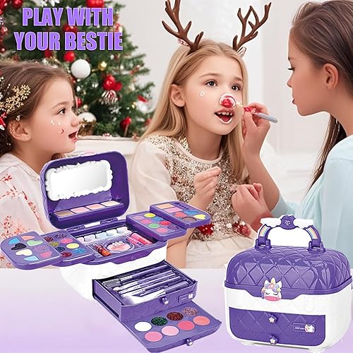 Miniatura 2 de Maquillaje lavable para niñas Kit de maquillaje real para niños pequeños, juego de maquillaje para niños pequeños, regalos de Navidad, regalos de