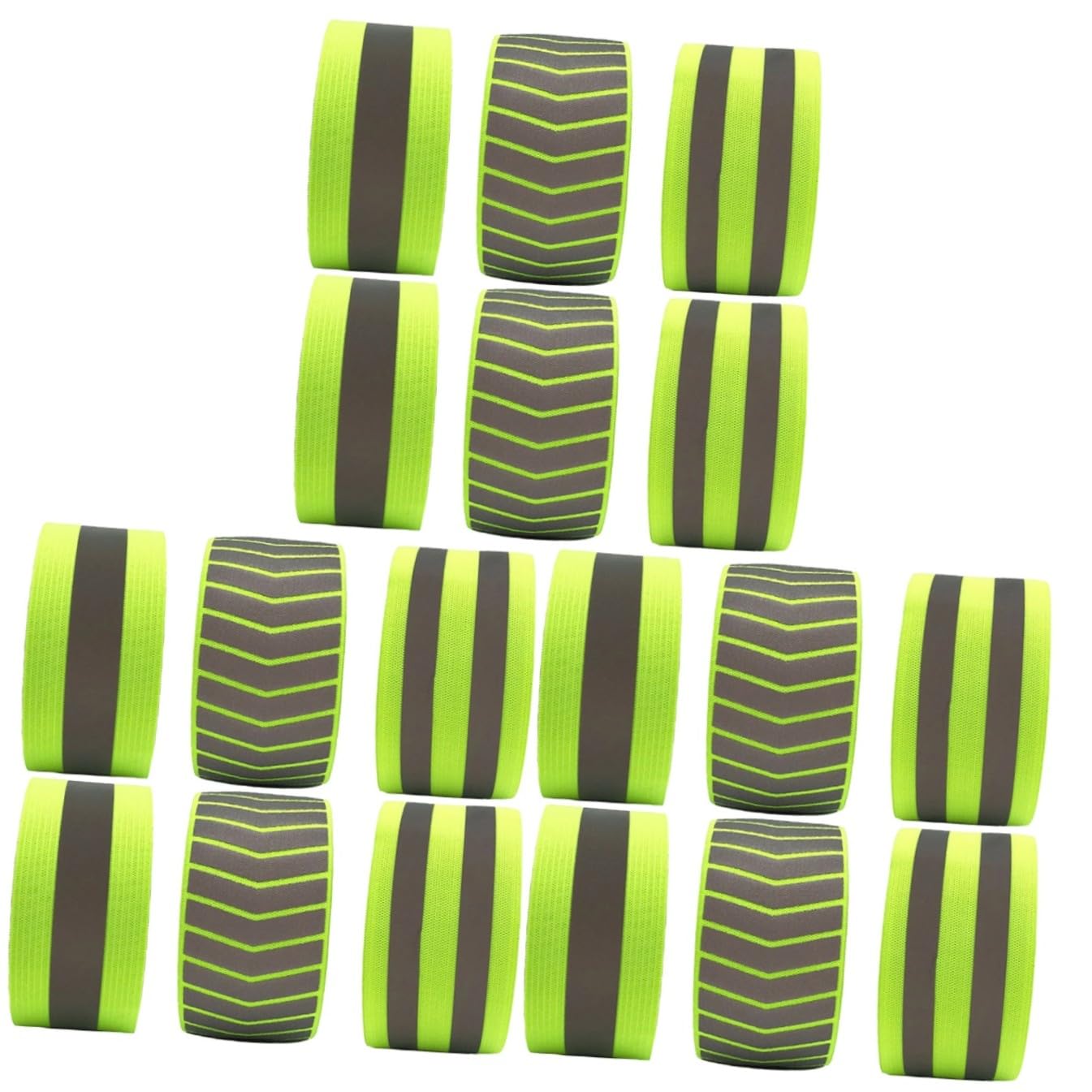 Lot De 3 Bracelets De Sécurité pour Course De Nuit Fluorescents Réfléchissants Cordons Élastiques Et Bandes À Pression 6 Pièces X 3