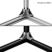 Vista 4 de 2020 Series 17 Sets Silve 20S T Slot Aluminum Extrusion Profile Connector Set,17 pcs Corner Brackets,with 34 pcs T Sliding Nuts and Hex Screw