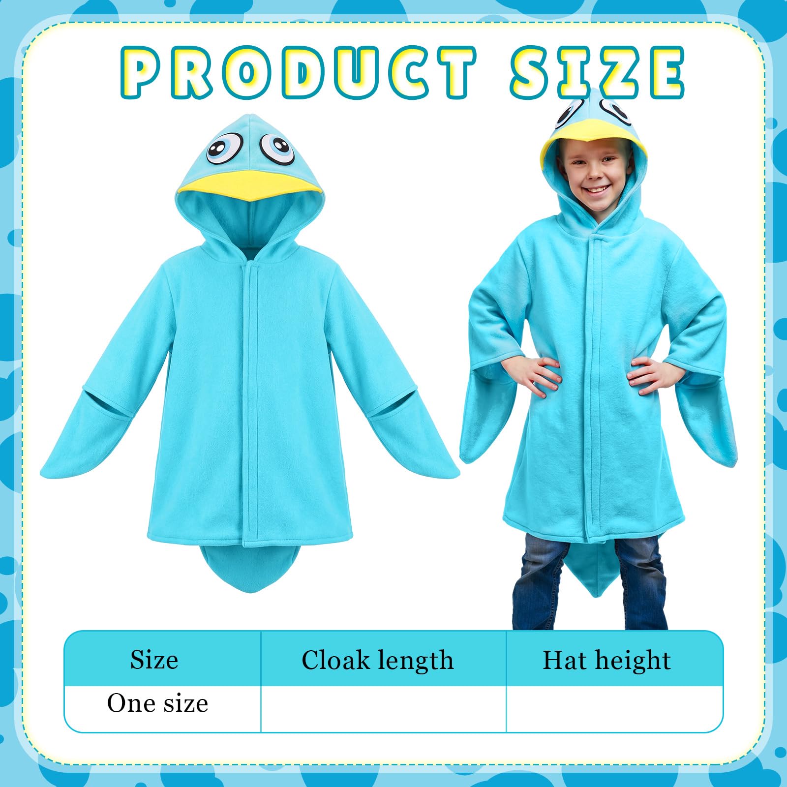 Janmercy Costume da piccione di Halloween per bambini con cappuccio corto piccione mantello uccello costume per Halloween animale Cosplay partito