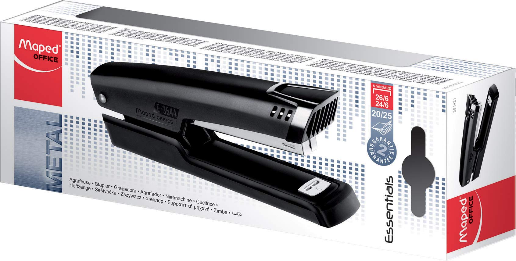 Maped Office Essentials Full Strip Metal Stapler (20 sheets)