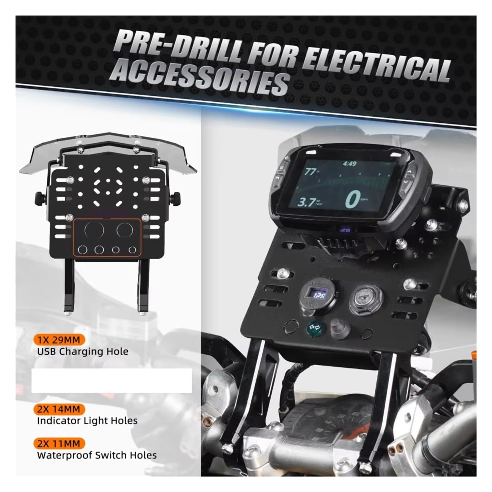 Fixation GPS Moto pour Husaberg pour FE/Te 125-501 2009-2014 Support De Montage GPS Kit Carénage