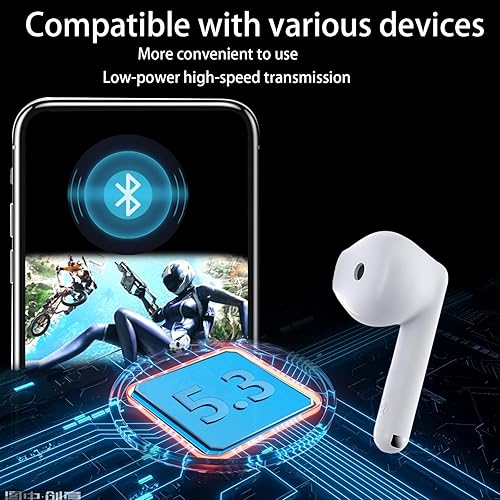 Miniatura 4 de Auriculares inalámbricos de alta fidelidad estéreo con micrófono reducción de ruido Bluetooth 5.3 auriculares 40 horas de reproducción impermeable