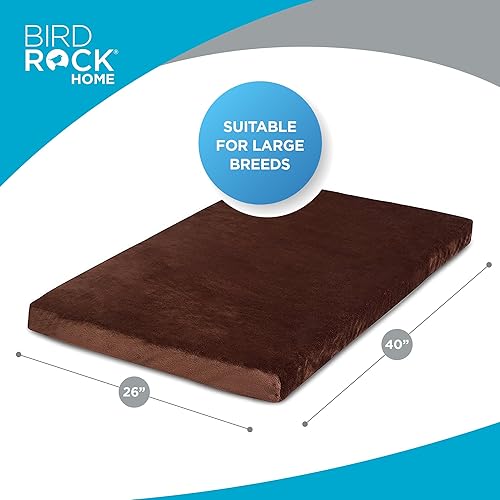 Miniatura 3 de BIRDROCK HOME Camas para perros de espuma viscoelástica de 2 pulgadas, cama para mascotas de felpa ultrasuave, funda extraíble, para mascotas, cama