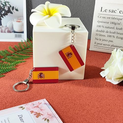 Miniatura 5 de QQSD Llavero con la bandera de España, 2 unidades, España