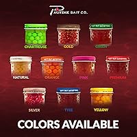 Vista 2 de Pautzke Balls O' Fire - Cebo de pesca para huevos de salmón, famoso y eficaz, accesorios de Pesca mejorados con rayos UV, trucha de pesca líder