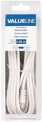 Valueline VLSB41000W50 Cavo Antenna Maschio Maschio Bianco Valueline VLSB41000W50 Cavo Antenna Maschio Maschio Bianco