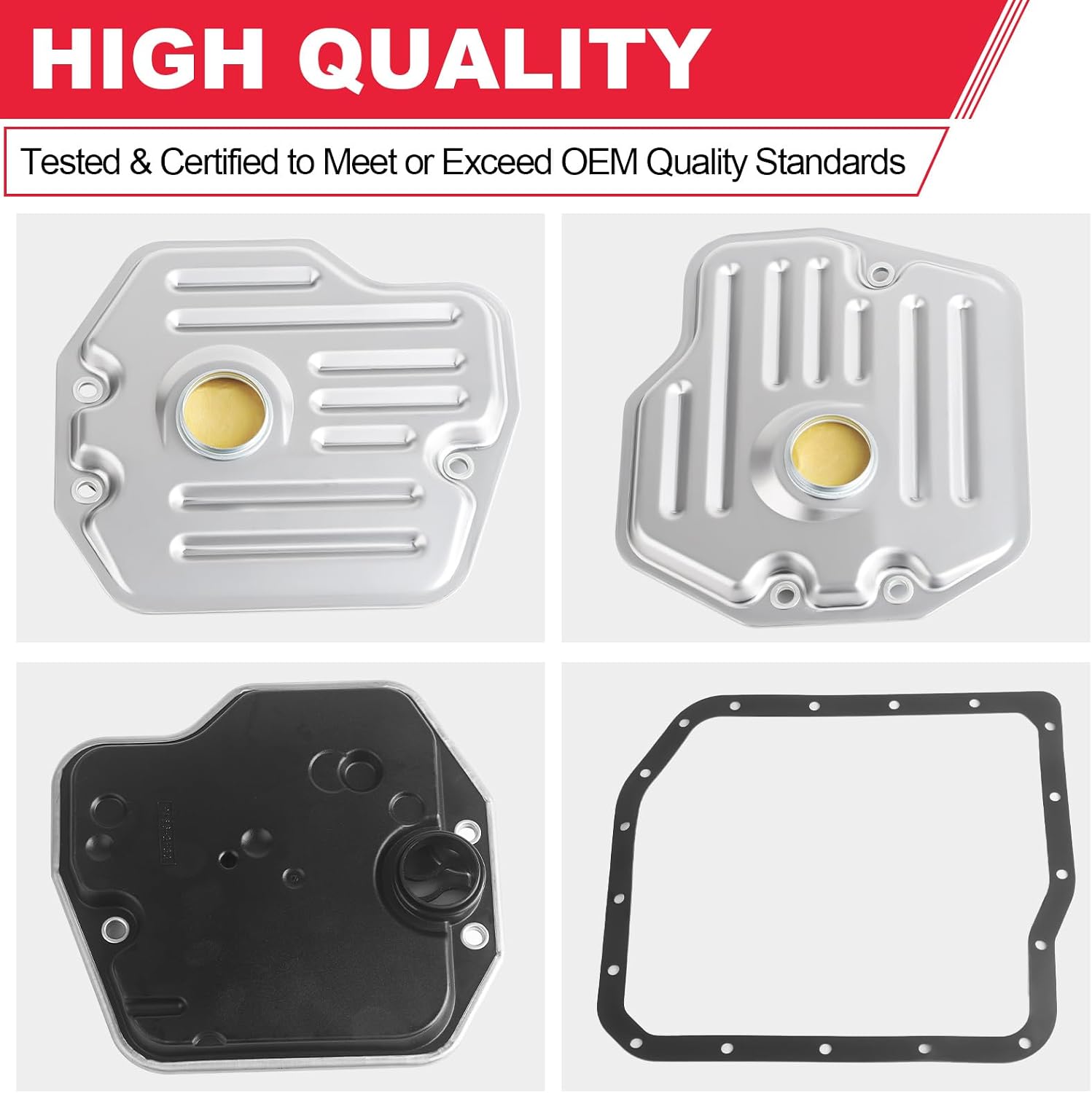 Automatic Transmission Filter with Gasket Kit Fits for U140E U140F U240E U241E Transmission - Toyota Lexus Scion RAV4 Camry Highlander ES300 RX300 Replaces# 58618