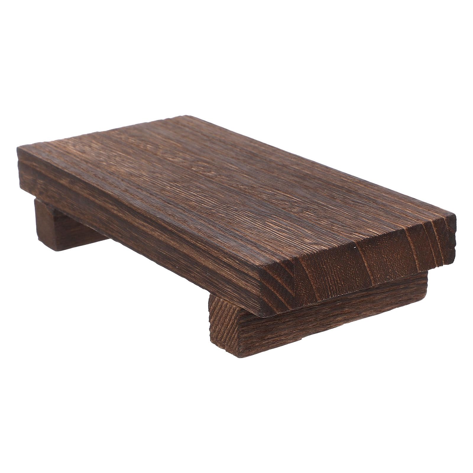 Soporte de madera para plantas pequeñas Alipis y pedestal rústico de interior