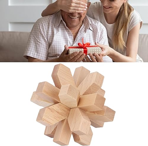 Miniatura 2 de Rompecabezas de madera para el cerebro, rompecabezas de desenmarañamiento de bloqueo, rompecabezas de madera entrelazados, juguete de prueba de
