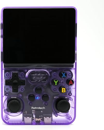 Miniatura 3 de Retrotech R36S Consola de videojuegos portátil con 15000 juegos integrados (morado transparente)