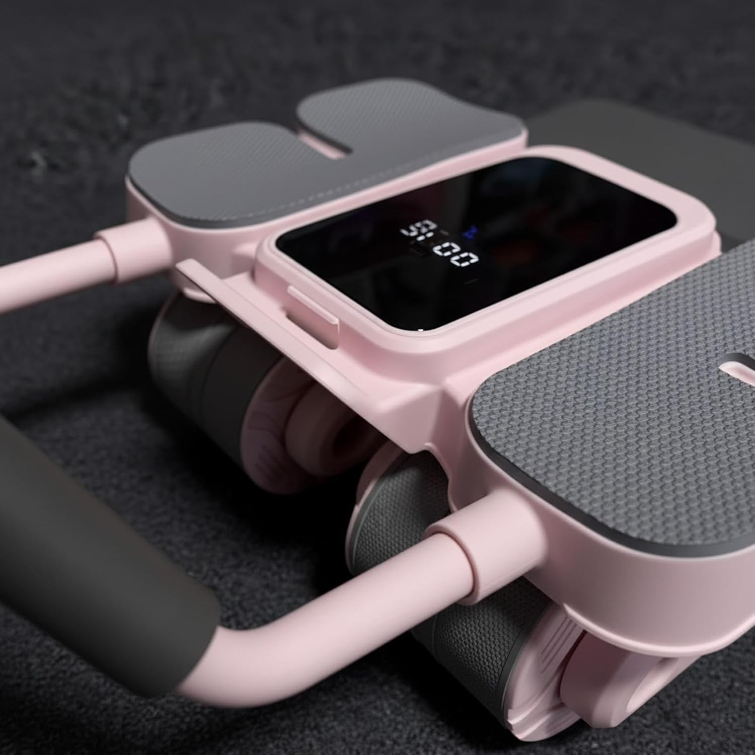 with Mobile Phone Holder Widened Wheels Compact Non Slip Comfortable Exercise Wheel Ab Muscle Training