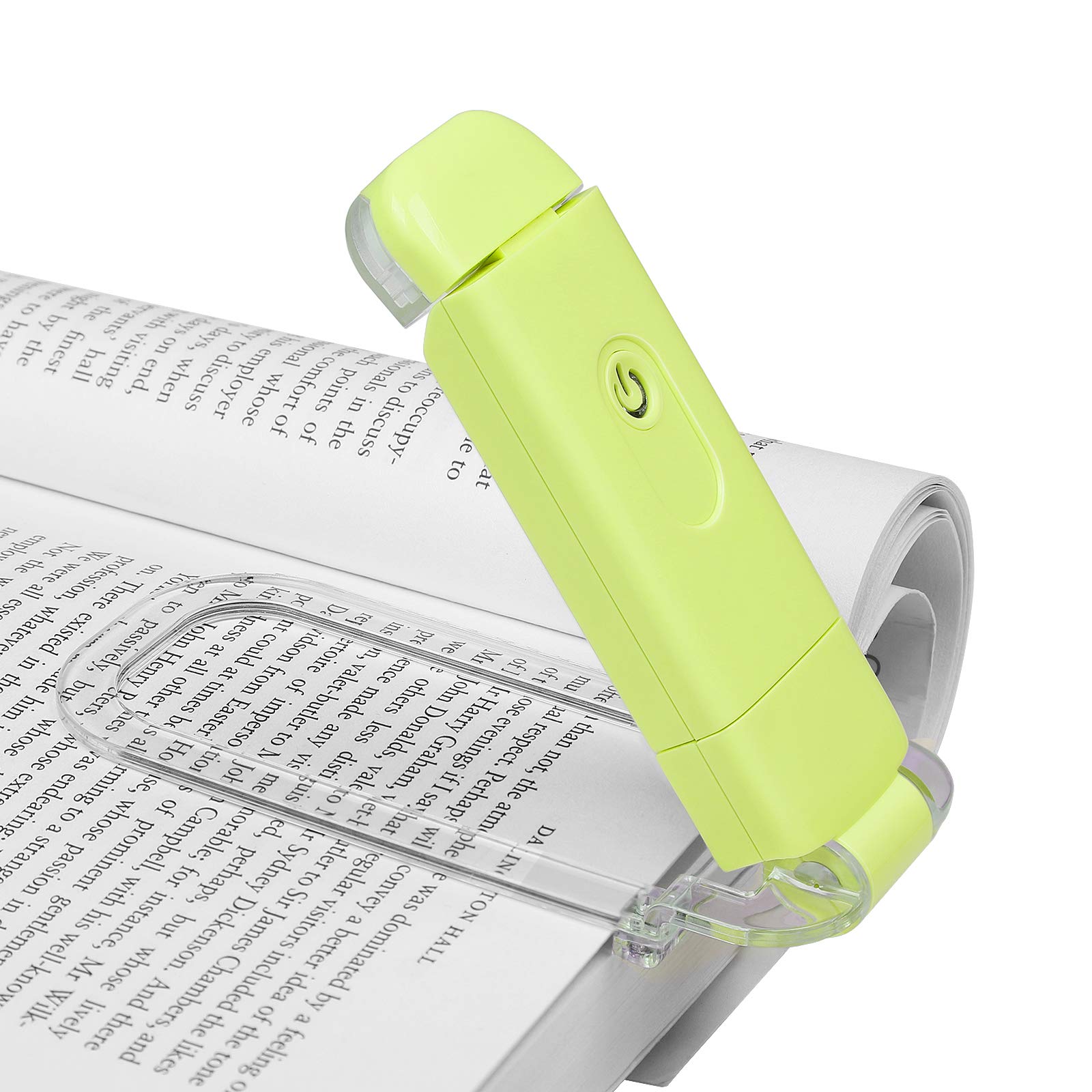 DEWENWILS Book Reading Light, Warm White Clip On LED with 2 Adjustable Brightness for Eye Protection, Rechargeable USB, Christmas Gifts for Bookworms, Kids(Green)