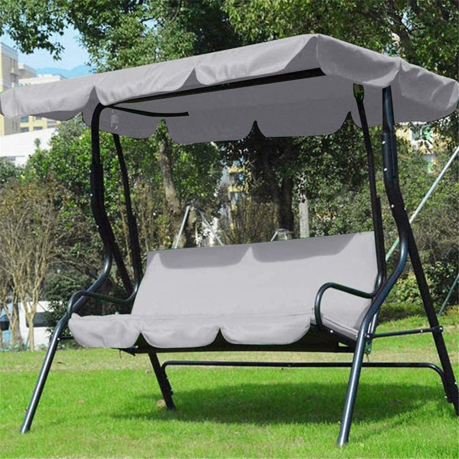 Toit De Remplacement De L'auvent De Balançoire De Plein Air,Toit De Rechange Pour Balancelle De Jardin Toile De Balancelle Jardin 210Dimperméable Toit De Balancelle, 2/3 Places C,195*125*15cm