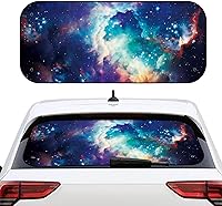 Vista 7 de Biyejit Parasol para ventana trasera de coche de vaca blanca y negra con ventosa, accesorios de automóvil con estampado de vaca, bloqueador solar