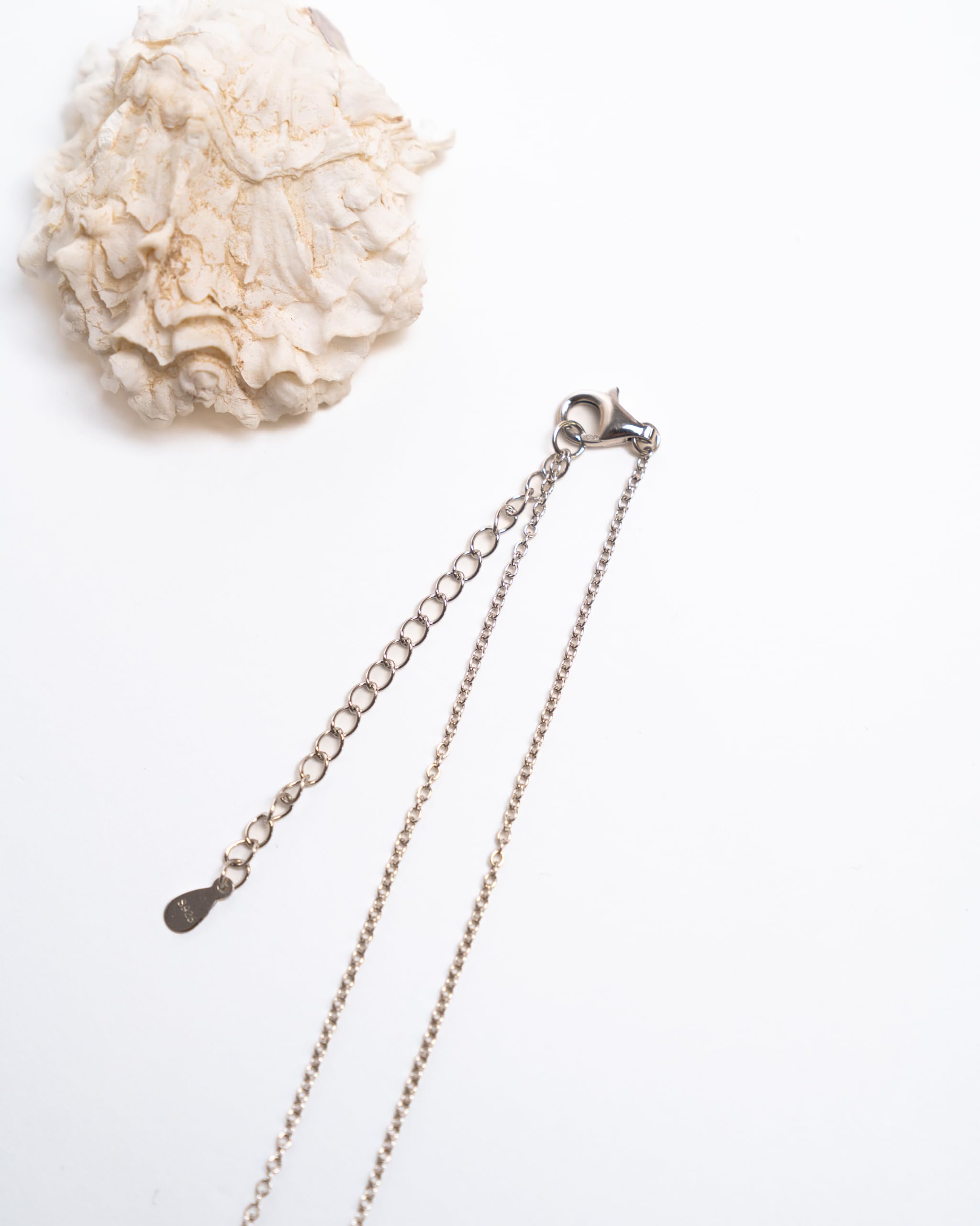 Secret & You Collar de Mujer Perlas Cultivadas Keshi de Agua Dulce - Cadena y Colgante de Plata de Ley de 925 Bañada en Oro de 18k 38 a 45 cm de Largo.