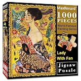 MaxRenard Game Jigsaw Puzzle 1000 Pieces and Up Fine Art Collection Toy Klimt Lady with Fan A009