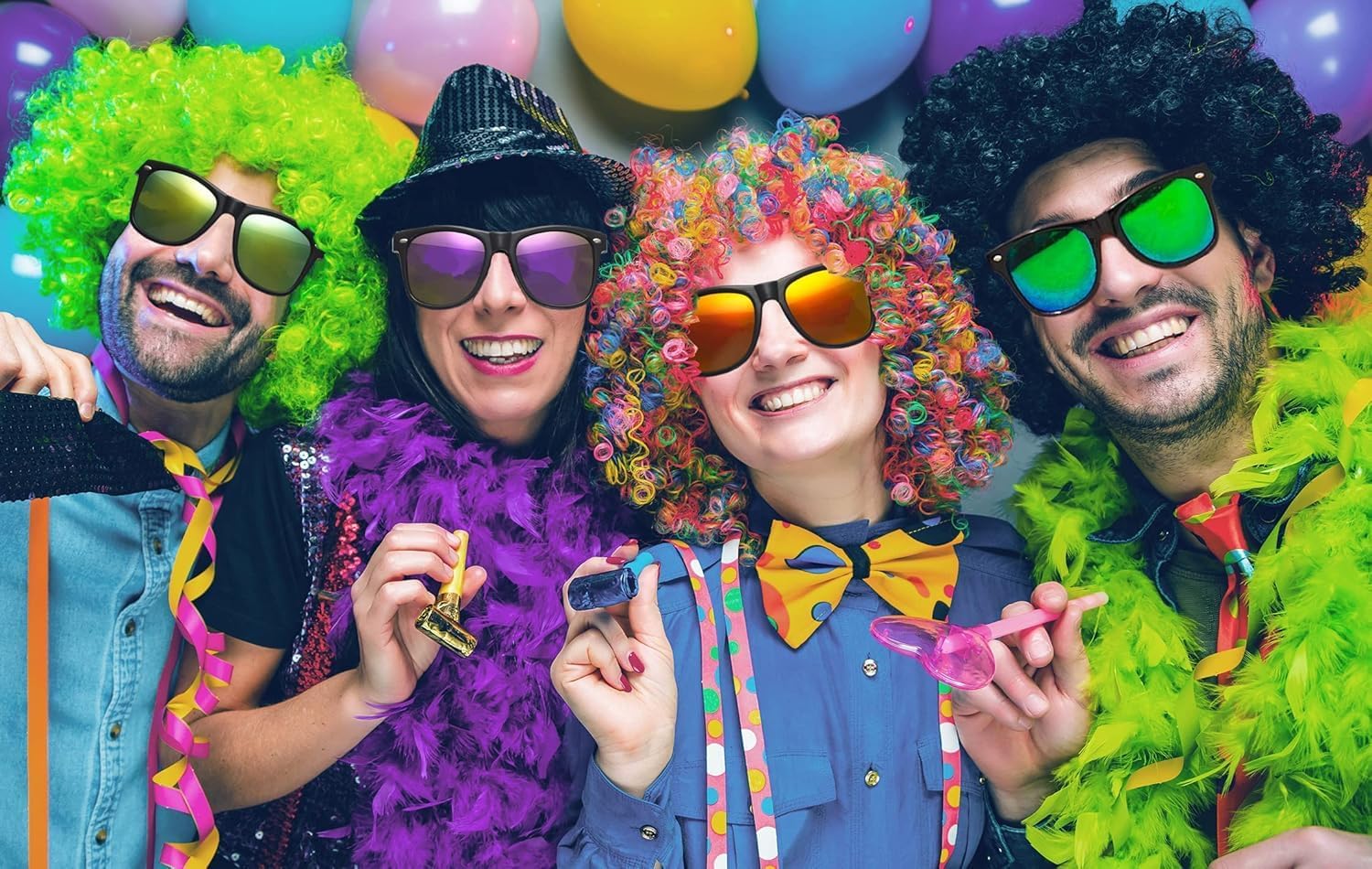 Fsmiling Mens Sunglasses Bulk Classic Sunglasses Pack Cheap Shades Glasses Cool Eyewear Set for Women-30Pack,Colorful Mirror - Image 7