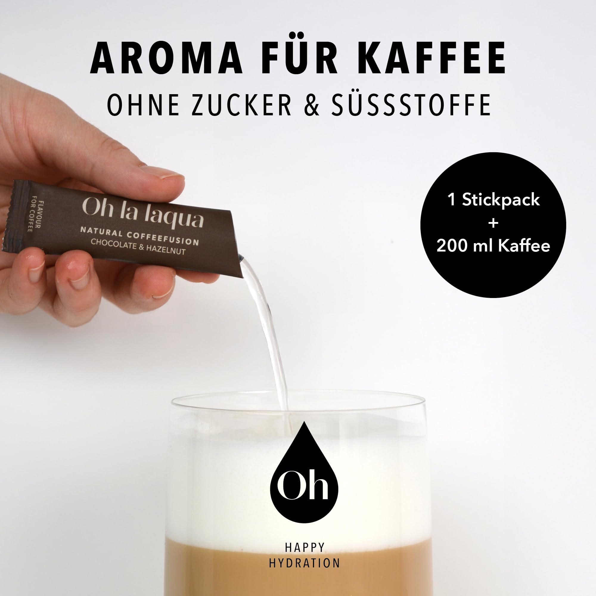Oh la laqua - Coffee Delights - Natürliches Aroma für Kaffee - Ohne Zucker - Ohne Süßstoff - Für 60 Tassen leicht aromatisierten Kaffee