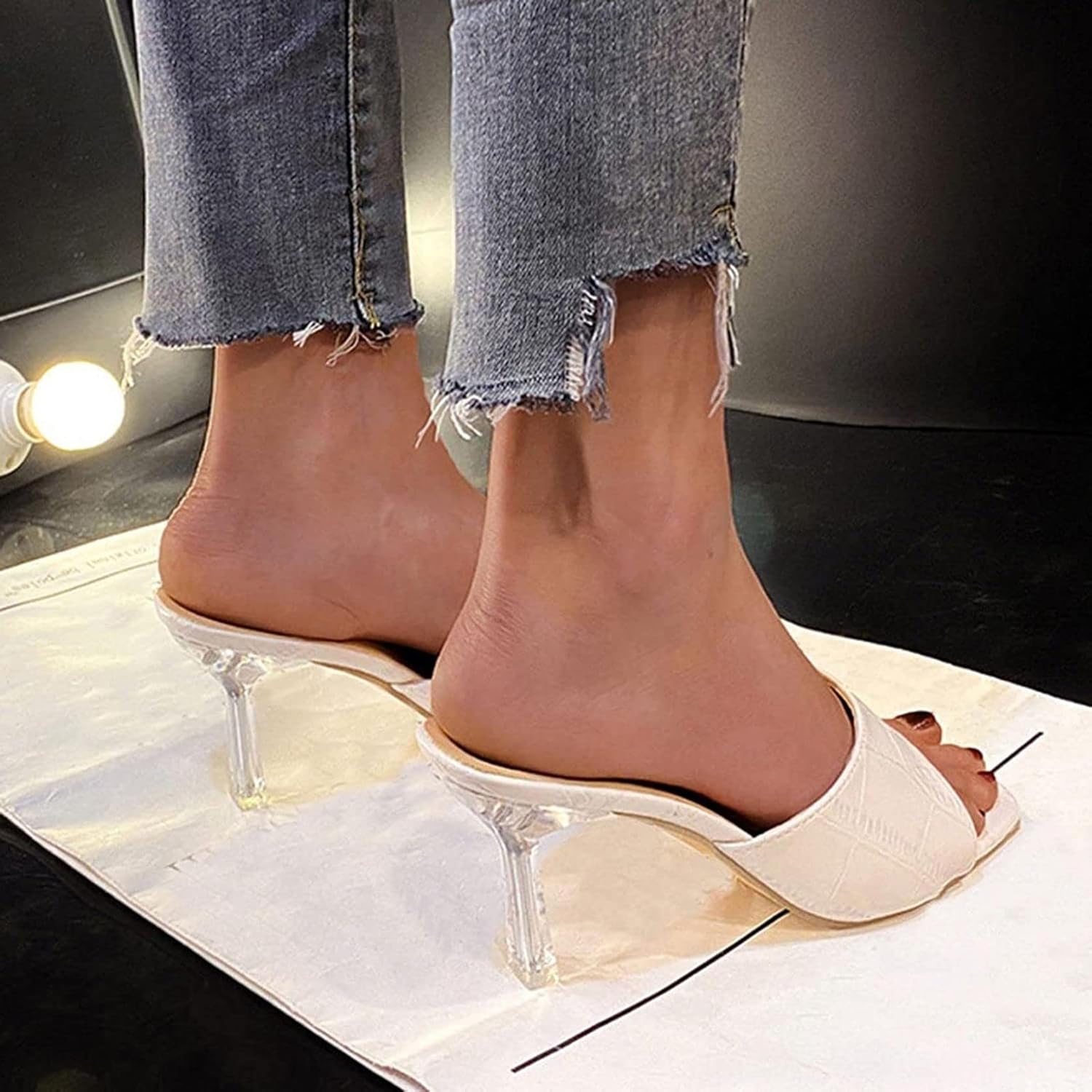 [NAWIN] サンダル レディース 厚底 美脚 超軽量 疲れない オープントゥ 可愛い ストラップ フラット トングサンダル 快適