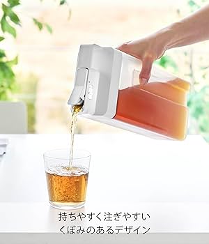 Amazon｜山崎実業(Yamazaki) 倒して置けてそのまま注げる 冷水筒 2．2L