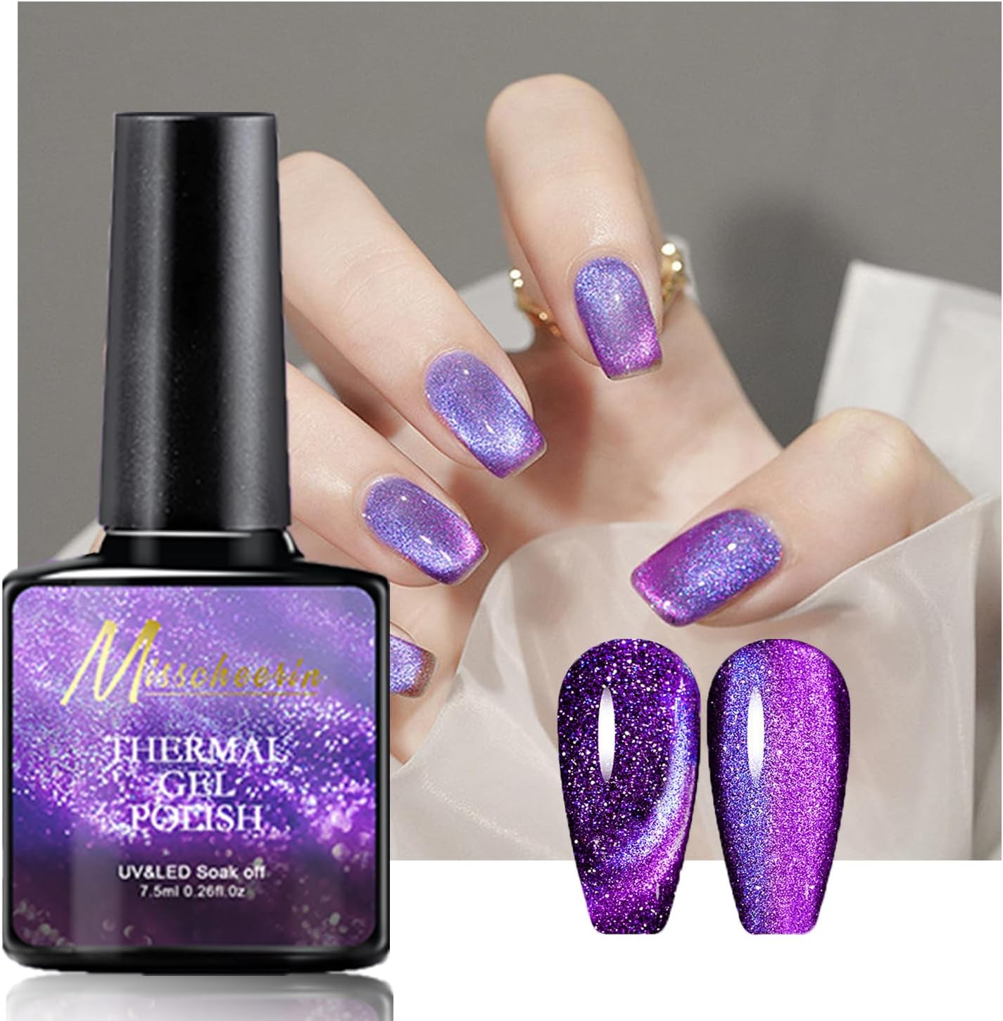 Ynakayth Colour Changing Gel Nail Polish, Pink Gel Nail Polish w