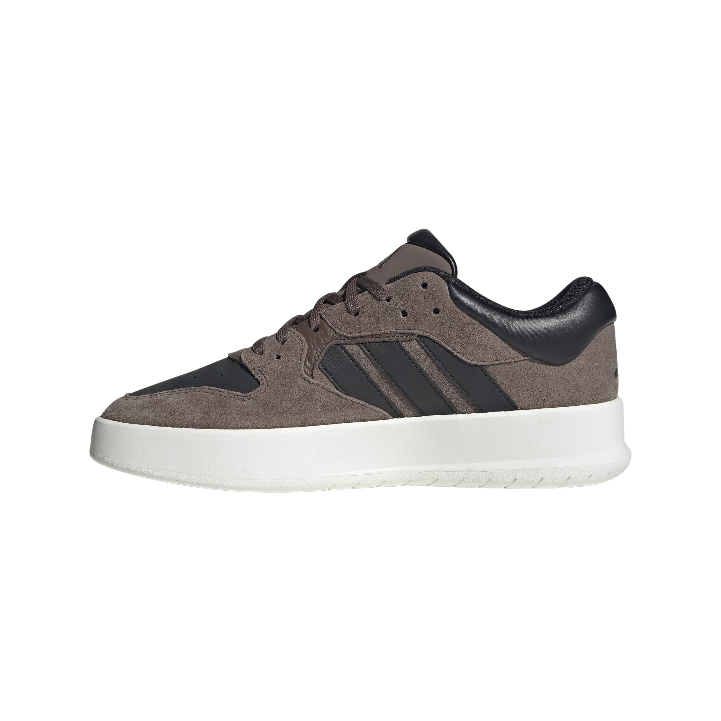 adidas Men's Court 24 Tennis Sneaker, Earth Strata/Black/Earth Strata, 10.5