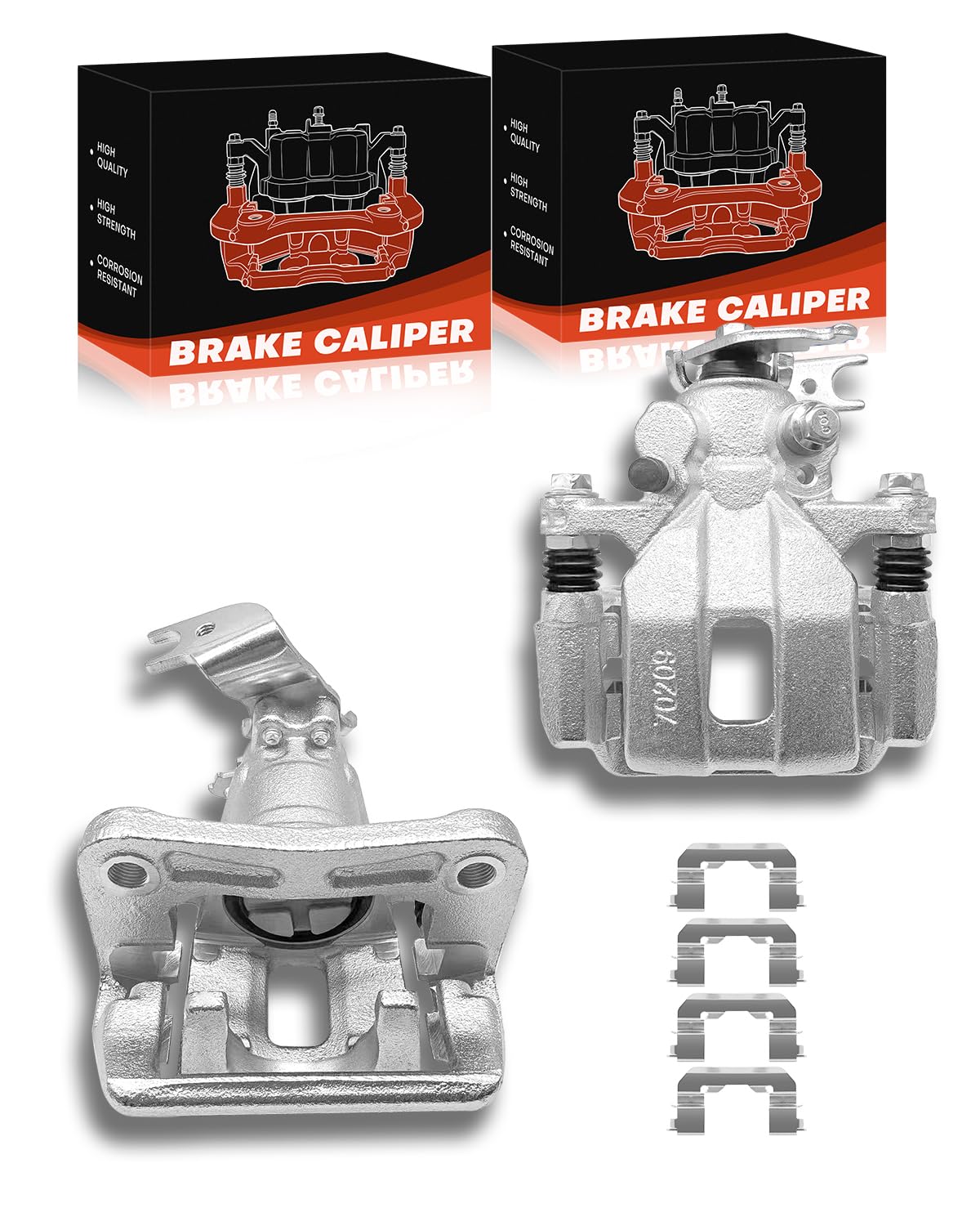TOVASTY 2PC Set Brake Caliper Left &amp; Right Rear Side Set Compatible With Honda Accord 2008-2012,Acura TSX 2009-2014