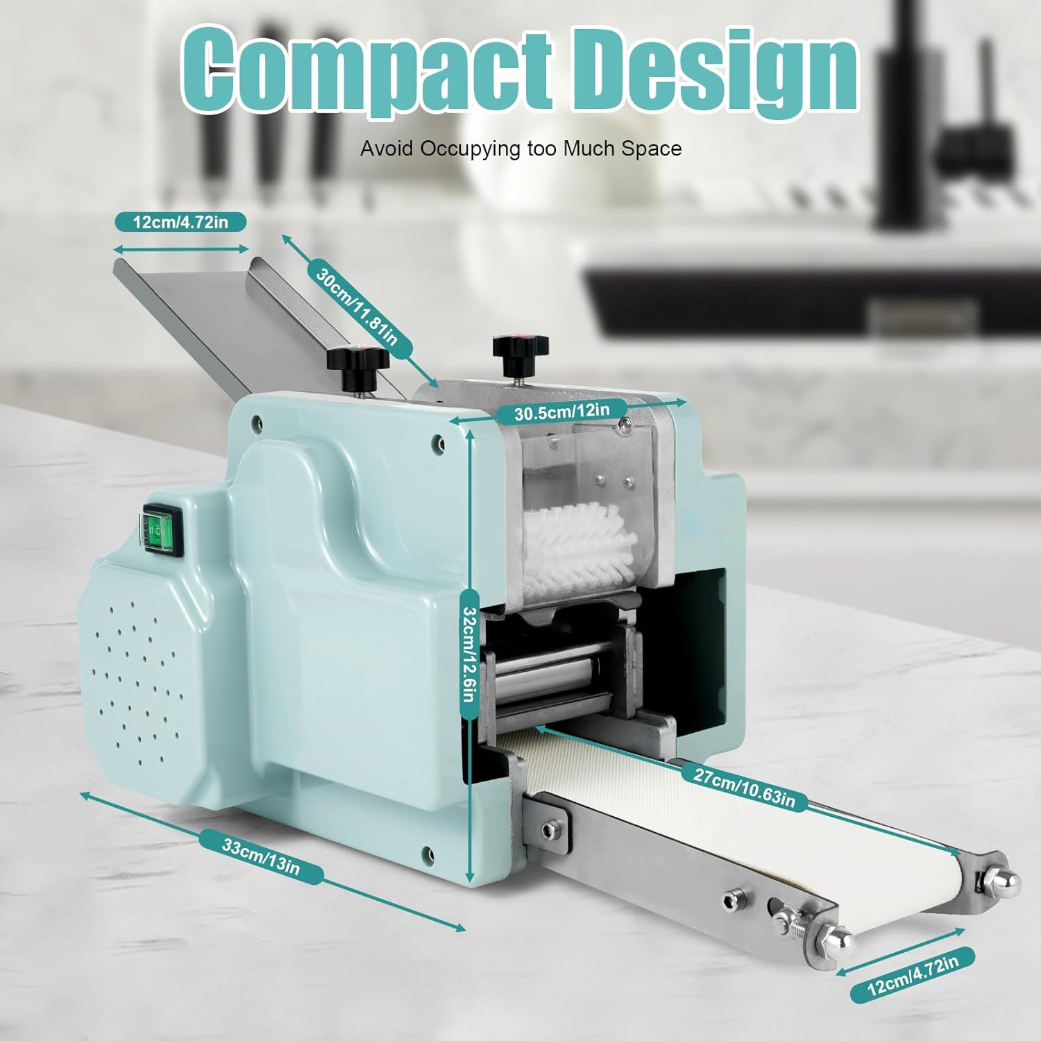 Electric Dumpling Skin Maker, 110V Wonton Wrappers Machine, 140W Dumpling Wrappers Maker Machine, 50-60 Pieces/Min Dumpling Wrappers Machine for Kitchen, Restaurant