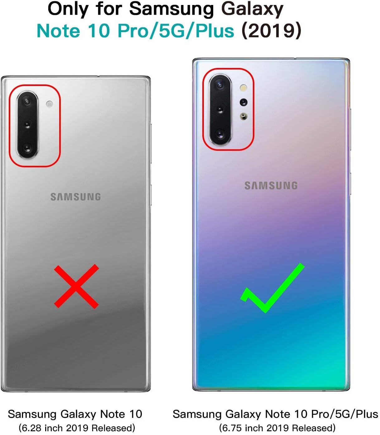 LeYi Compatible with Samsung Galaxy Note 10 Plus 5G Case with 3D Curved Screen Protector(2PCS) for Girls Women, Glitter Clear Phone Case for Samsung Note 10 + Plus, Teal/Purple