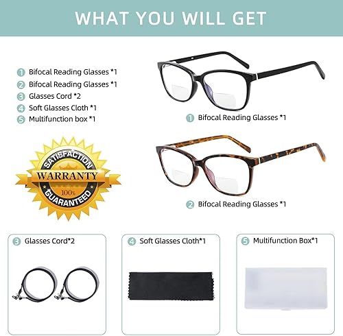 Miniatura 7 de Gafas de lectura bifocales para mujer, luz azul, lectores de computadora, parte superior transparente, marco de ojo de gato, elegante, moda para